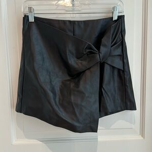 Zara faux leather mini skort